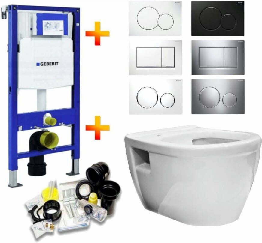 Geberit Toiletset 07 Up320 Aqua Splash Prio Rimfree Met Sigma Drukplaat