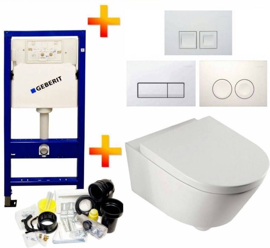 Geberit Up100 Toiletset 04 Aqua Splash Metro Met Bril En Drukplaat