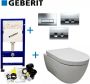 Sanilux Geberit UP100 Toiletset set31 Easy Flush Randloos 48cm compact met Delta drukplaat - Thumbnail 2