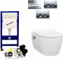 Ideavit Geberit UP100 Toiletset set25 Idevit Alfa met Bidet Randloos met Delta drukplaat - Thumbnail 2