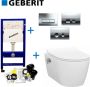 Ideavit Geberit UP100 Toiletset set25 Idevit Alfa met Bidet Randloos met Delta drukplaat - Thumbnail 2