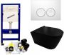 Salenzi Geberit UP100 Toiletset Compleet | Inbouwreservoir | Civita Black Randloos Mat Zwart | Set44 met drukplaat - Thumbnail 2