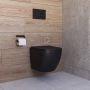 Geberit UP320 Toiletset Compleet | Inbouwreservoir | Mudo Randloos Mat Zwart | Met drukplaat | SET65 - Thumbnail 2