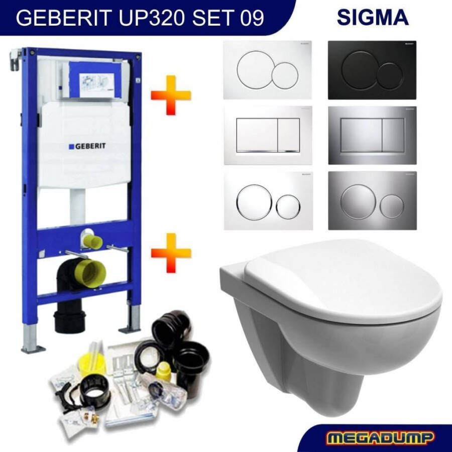 Geberit Up320 Toiletset 09 280 Rimfree Met Bril En Drukplaat