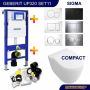 Villeroy & Boch Geberit UP320 Toiletset set21 Subway 2.0 Compact met Sigma drukplaat - Thumbnail 2