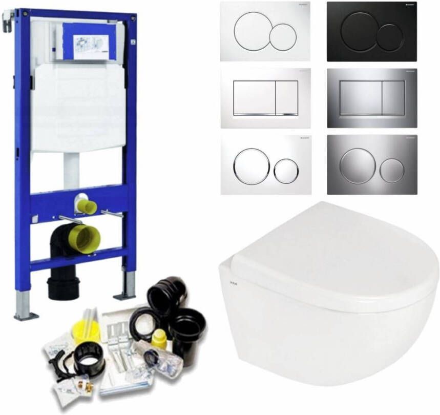 Geberit Up320 Toiletset 23 Megasplash Zero Compact Met Bril En Drukplaat