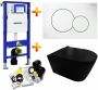 Geberit UP320 Toiletset set44 Civita Black Rimless Mat Zwart Met Sigma Drukplaat - Thumbnail 2