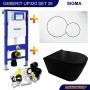 Geberit UP320 Toiletset set44 Civita Black Rimless Mat Zwart Met Sigma Drukplaat - Thumbnail 2