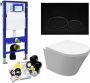 Geberit UP320 Toiletset 37 Aqua Splash Vesta Junior Rimless 47 cm Met Matzwarte Drukplaat - Thumbnail 2