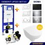 Geberit UP320 Toiletset set47 Villeroy & Boch O.Novo Compact Met Sigma drukplaat - Thumbnail 2