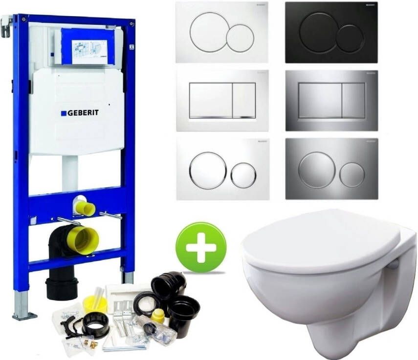 Geberit Up320 Toiletset 68 Econ Compact Rimfree Met Zitting En Sigma Drukplaat