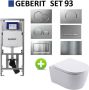 Geberit up320 Toiletset BWS Mudo | Randloos met Zitting | Mat Wit | Sigma Drukplaat - Thumbnail 2