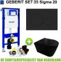 Geberit UP320 Toiletset set35 Civita Black Rimless Met Sigma 20 Matzwarte Drukplaat - Thumbnail 2