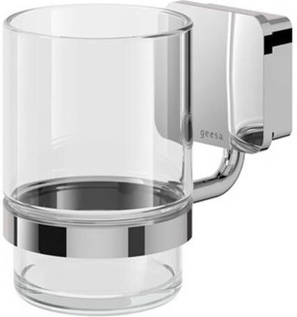 Geesa Glashouder Topaz Met Drinkglas Chroom
