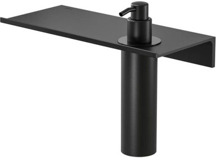 Geesa Leev planchet 40cm met enkele zeepdispenser 200ml zwart - Foto 2