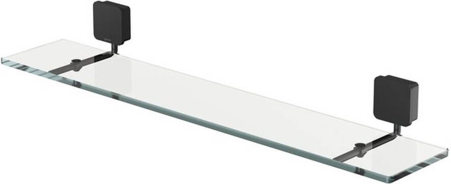 Geesa Planchet Topaz Met Glas en Muurbeugel Mat Zwart