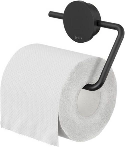 Geesa Opal toiletrolhouder zonder klep 13 8x1 9x11 3cm zwart