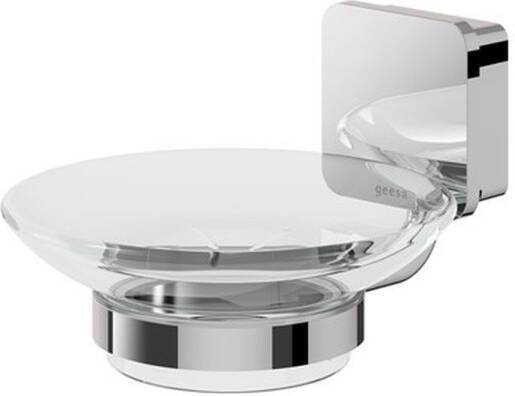 Geesa Zeephouder Topaz Glas Met Muurbeugel Chroom