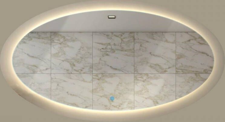 Gliss Design Badkamerspiegel Gliss Oval LED Verlichting 100x160 cm