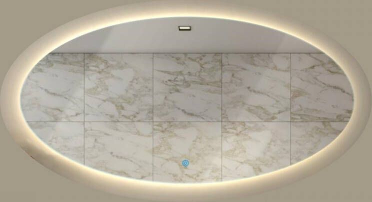 Gliss Design Badkamerspiegel Gliss Oval LED Verlichting 115x180 cm