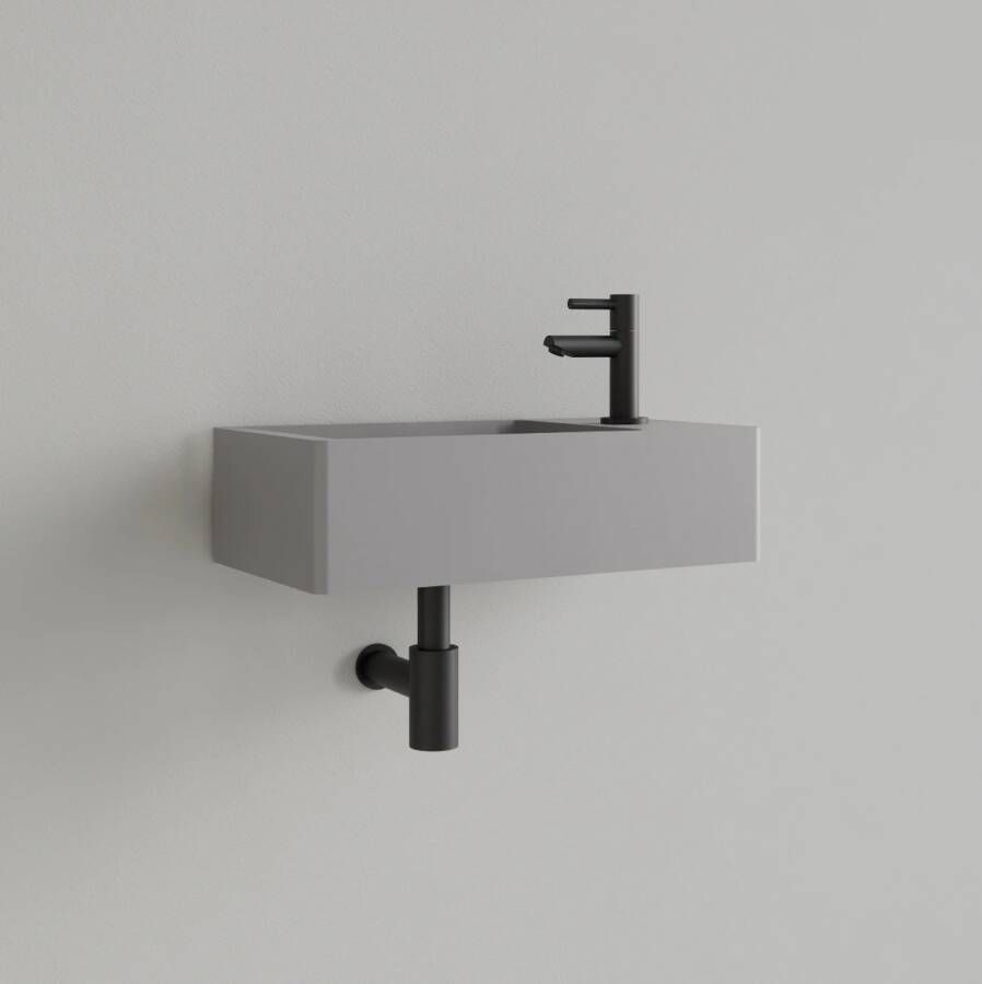 Gliss Design Fontein Freya Solid Marble 40x22x10 cm Met Kraangat Rechts Mat Lei - Foto 2