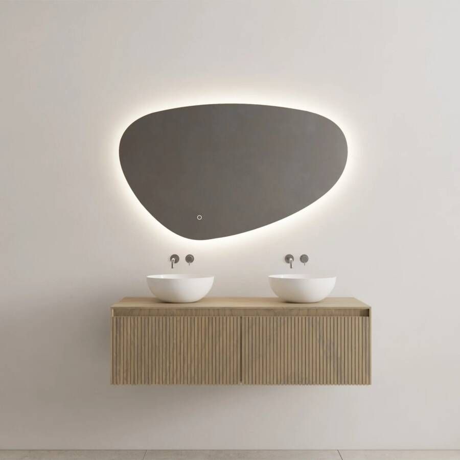 Gliss Design Timotheus badmeubel met 2 lades en ribbelfront 120cm ash gray