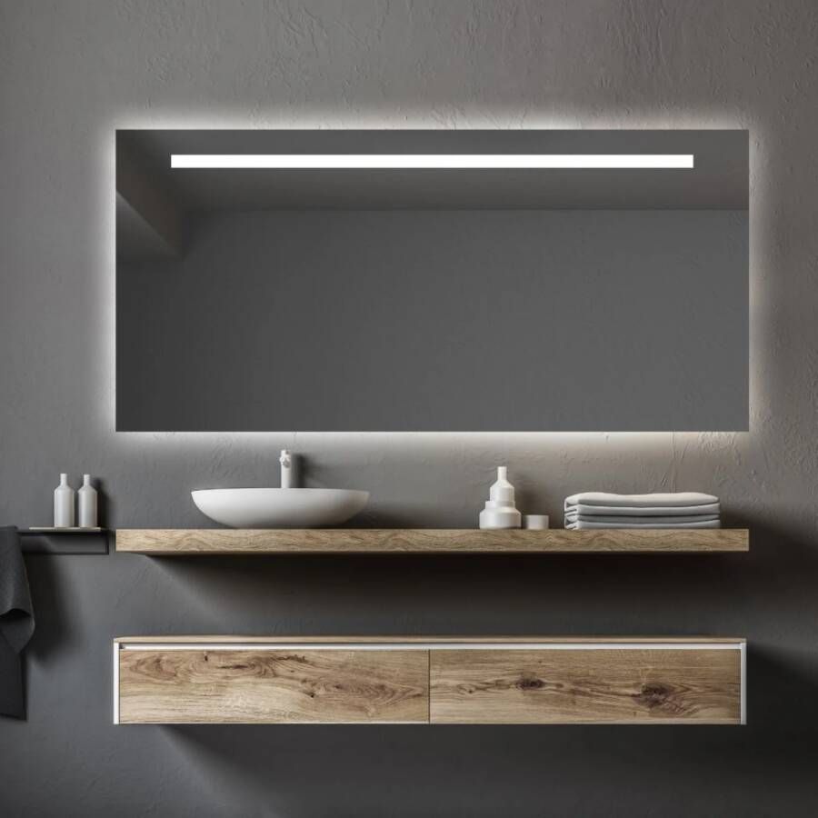 Gliss Design Spiegel Horizontaal Led Standaard Verlichting Spiegel Led Horizontal 60x70 cm