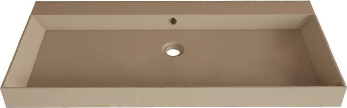 Gliss Design Wastafel Lako 100 cm 1 Kraangat Mat Cappuccino