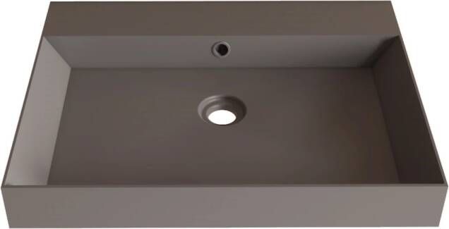 Gliss Design Wastafel Lako 70 cm Zonder Kraangat Mat Leigrijs