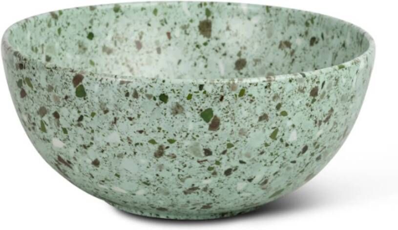 Globo Waskom T-Edge Rond 37x16 cm Zonder Overloop Graniglia Verde