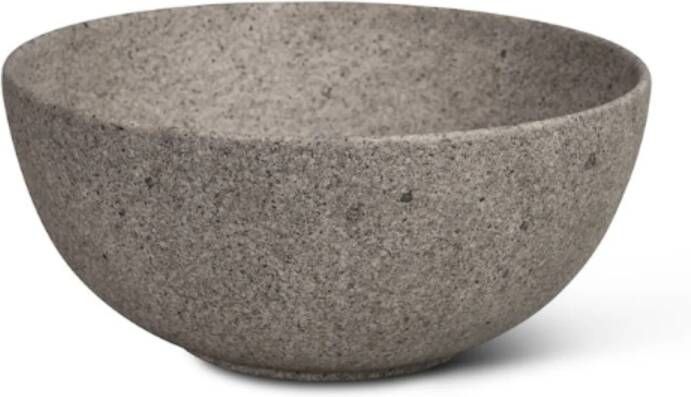 Globo Waskom T-Edge Rond 37x16 cm Zonder Overloop Peperino Grigio