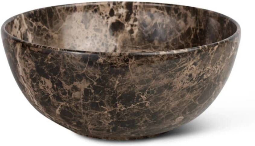 Globo Waskom T-Edge Rond 37x16 cm Zonder Overloop Portoro Marrone