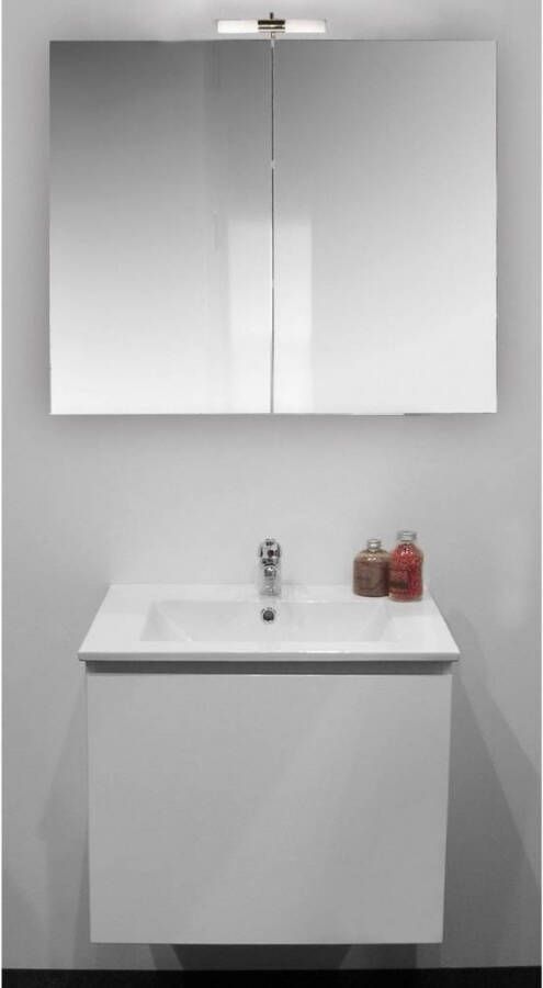 Go by Van Marcke Badkamermeubelset Joelle 60 cm Compleet Met Spiegelkast Wit