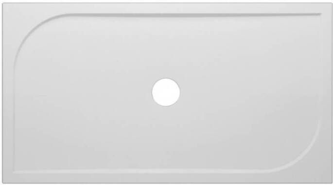 GO by Van Marcke Argon douchebak polybeton gelcoat 160x90x3cm rechthoek afvoer D90mm zonder potenstel wit EB-1690C