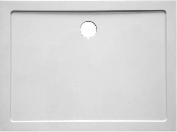 GO by Van Marcke Helion douchebak kunststofcomposiet 140x80x3.5cm rechthoek afvoer D90mm zonder potenstel wit AJSC1480S