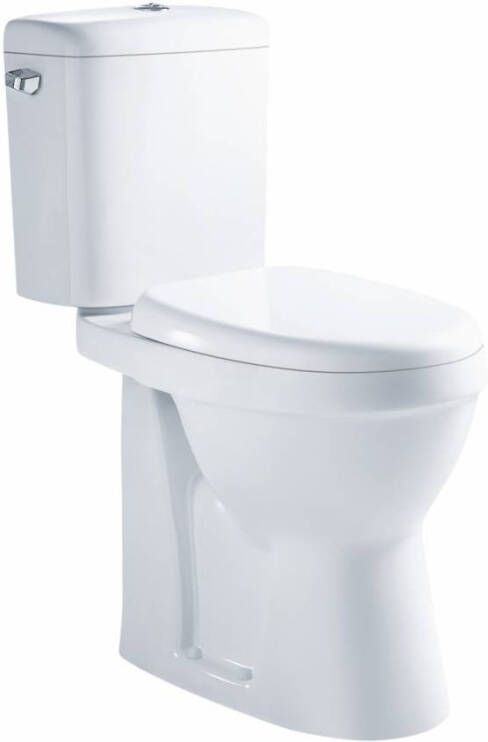 GO by Van Marcke XJoy Staand Toilet spoelrandloos verhoogd AO wc zitting soft close porselein wit 20002298