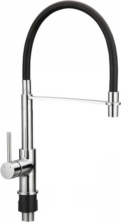 Go by Van Marcke Keukenkraan VMK Go Fusion Design 27 4 x 46 3 cm Incl. Mobile Rubberen Sproeier Chroom