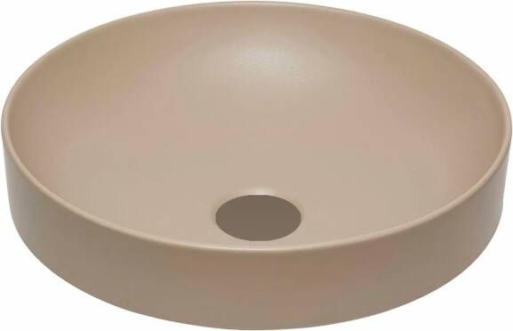 GO by Van Marcke waskom 40x40x9cm opbouw rond porselein mat latte