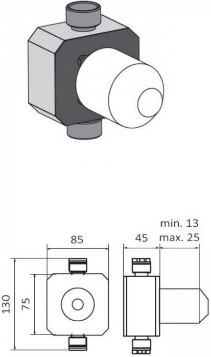 GRB Inbouwdeel InCool 1-Wegs 90000100