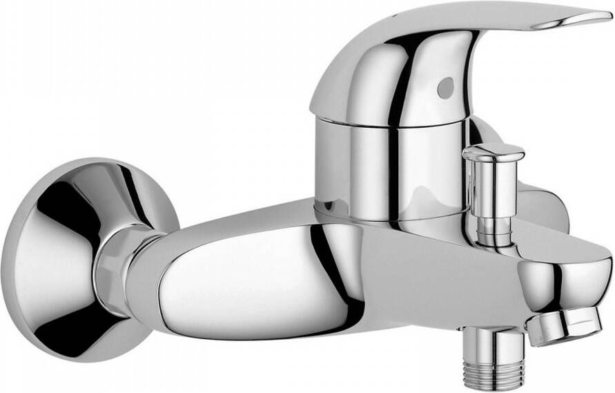 GROHE Swift Badmengkraan wand eengreeps 2 gats omstelinrichting 150'15mm hart 160mm uitloop vast chroom