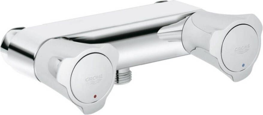 GROHE Costa L Douchemengkraan wand tweegreeps 2-gats bovendeel niet keramisch 120mm hartafstand zonder koppelingen chroom