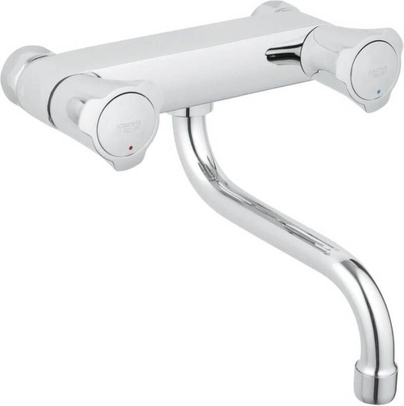GROHE Costa L Keukenmengkraan wand tweegreeps 200mm onderuitloop draaibaar chroom