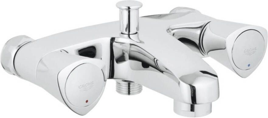 GROHE Costa S Badmengkraan wand tweegreeps 2-gats omstelinrichting 150mm hart 118mm uitloop vast chroom