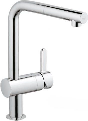 GROHE Flair Keukenmengkraan blad kraangat eengreeps mousseur uittrekbaar cartouche keramisch L uitloop messing chroom