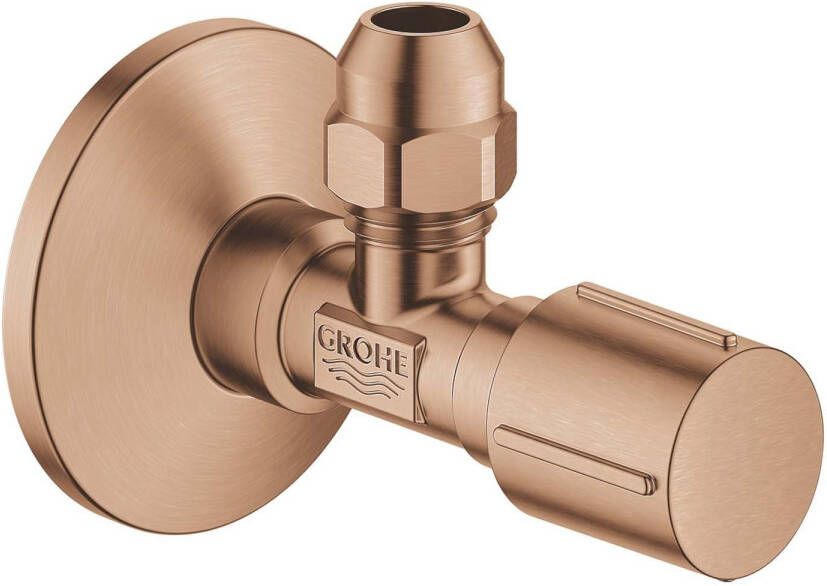 GROHE hoekstopkraan haaks 1 2"x 3 8"(knelkoppeling) warm sunset geborsteld 22037DL0