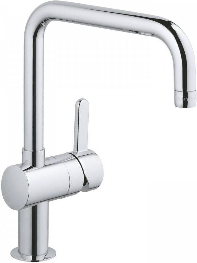 GROHE Flair Keukenmengkraan blad kraangat eengreeps cartouche keramisch U uitloop messing chroom