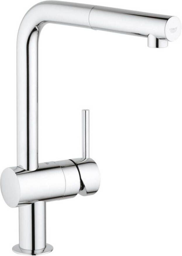 GROHE Minta Keukenmengkraan eengreeps mousseur uittrekbaar 329mm hoogte 217mm voorsprong L-uitloop draaibaar chroom - Foto 2