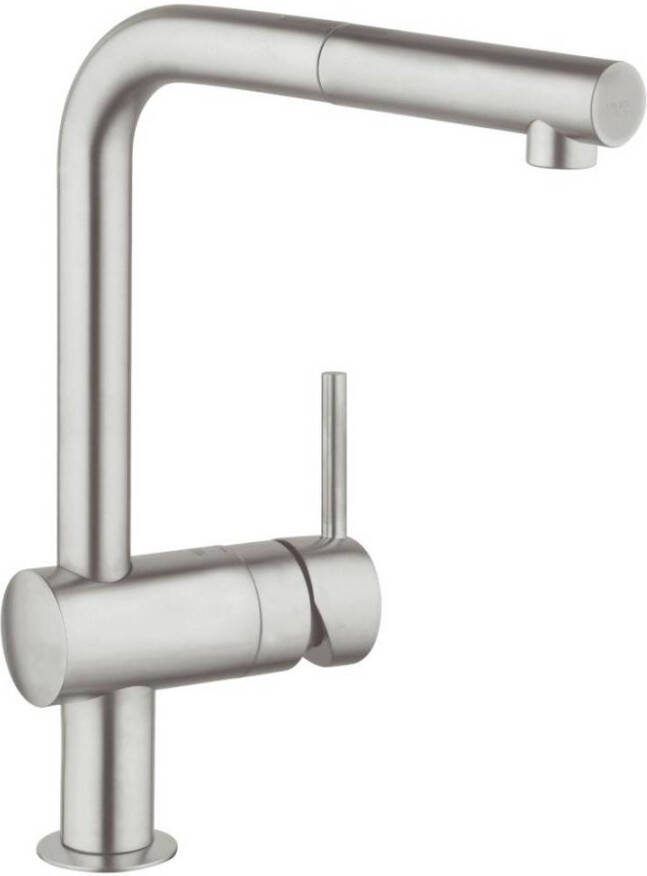 GROHE Minta Keukenmengkraan eengreeps mousseur uittrekbaar 329mm hoogte 217mm voorsprong L uitloop draaibaar supersteel - Foto 2