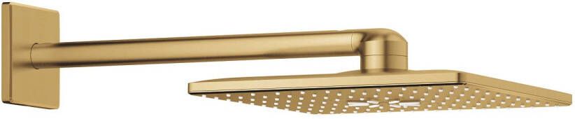 GROHE Rainshower SmartActive Hoofddoucheset Duo vierkant wand 310mm kop 2x straalsoort 430mm arm cool sunrise geborsteld