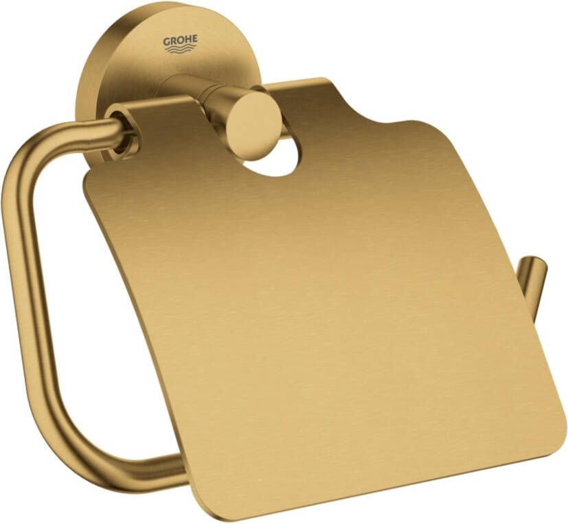 GROHE Essentials toiletrolhouder met deksel rond wand 1-gats metaal cool sunrise geborsteld 40367GN1